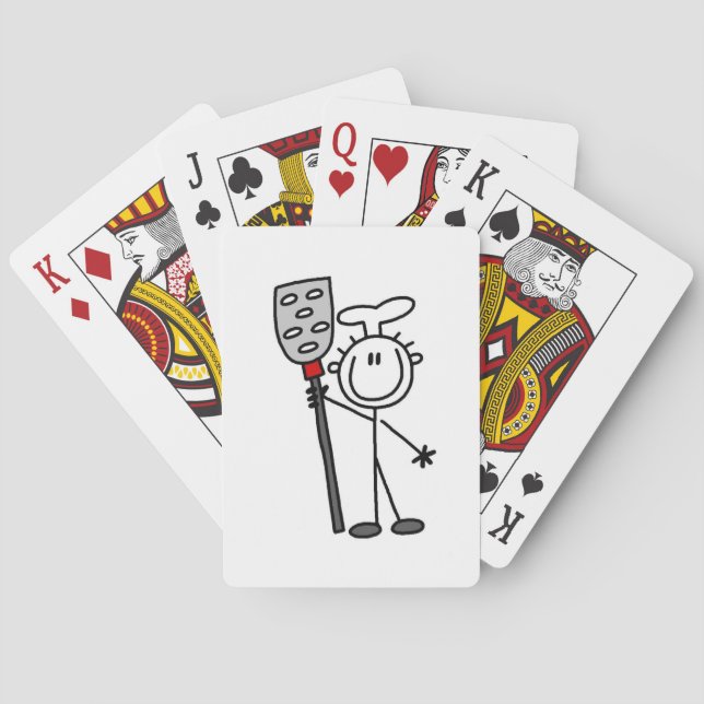 Kock med stekspade spel kort (Baksidan)