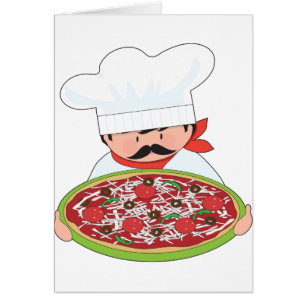 Kock och Pizza Hälsningskort