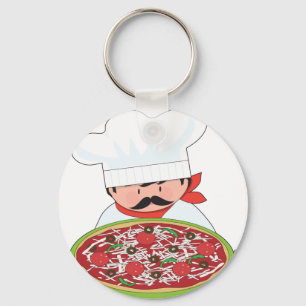 Kock och Pizza Nyckelring