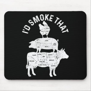 Kock Slaktare Bbq Jag Skulle Röka Den Fläsk Nötköt Musmatta