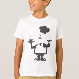 Kock som håller en skål soppa t shirt
