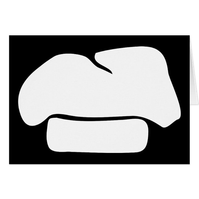 kock som silhouette hälsningskort (Framsidan Horizontal)