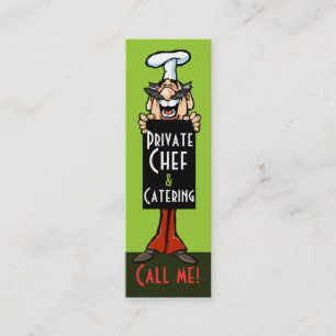 Kock som sköter om italiensk kockmatlagning för mini visitkort