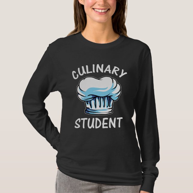 Kocka kulinarisk student matlagning t shirt (Framsida)