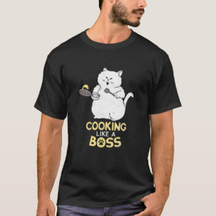 Kockande Katt Kockar Som En Boss T Shirt
