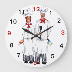 Kockar och baktalar väggen tar tid på stor klocka