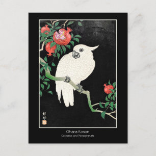 Kockatoo och granatäpplen - Ohara Koson + titelkon Vykort