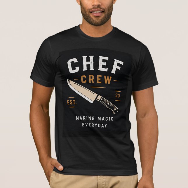 🔪 Kockbesättning Restaurang Köks Personal Logotyp T Shirt (Framsida)