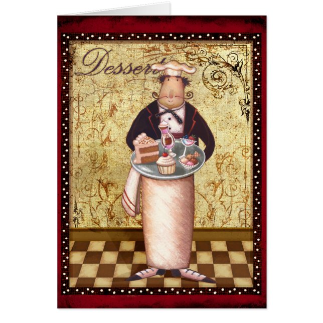 Kockefterrätt Hälsningskort (Framsidan)