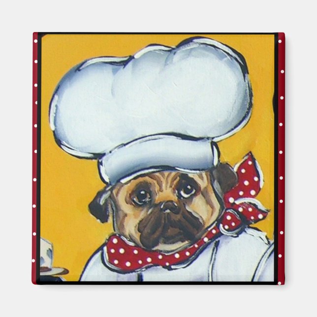 Kocken Pug Magnet (Framsidan)