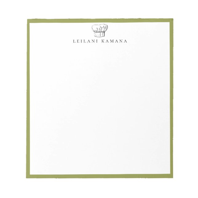 Kockhattlogotyp Peppar Grön Ram Anteckningsblock (Framsida)