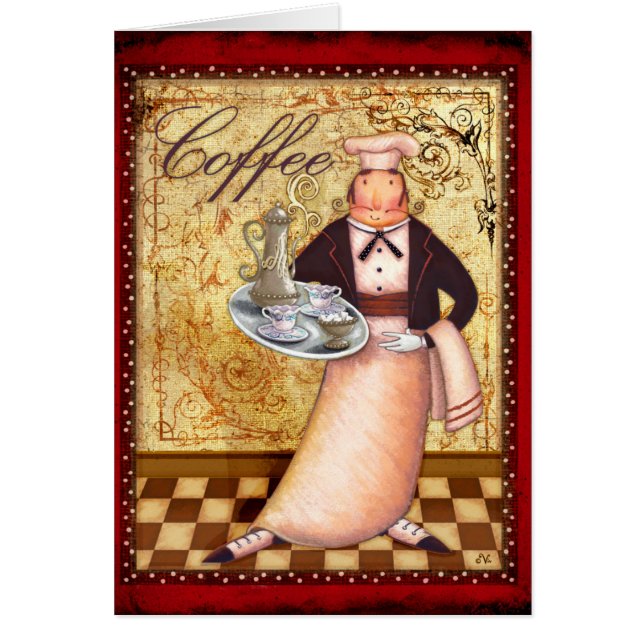 Kockkaffe Hälsningskort (Framsidan)