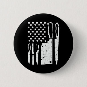 Kockknivsset Tröja Patriotisk Amerikansk Flagga Kö Knapp