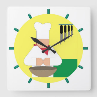 Kockkök tar tid på - kvadrera fyrkantig klocka