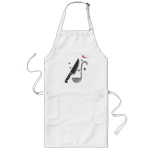 Kocklogodesign förkläde Kniv och slev kulinarisk