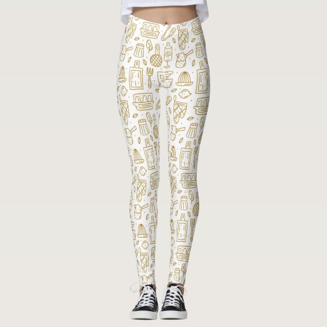 Kockpresent | Lycka Är Livets Smak Leggings (Framsida)