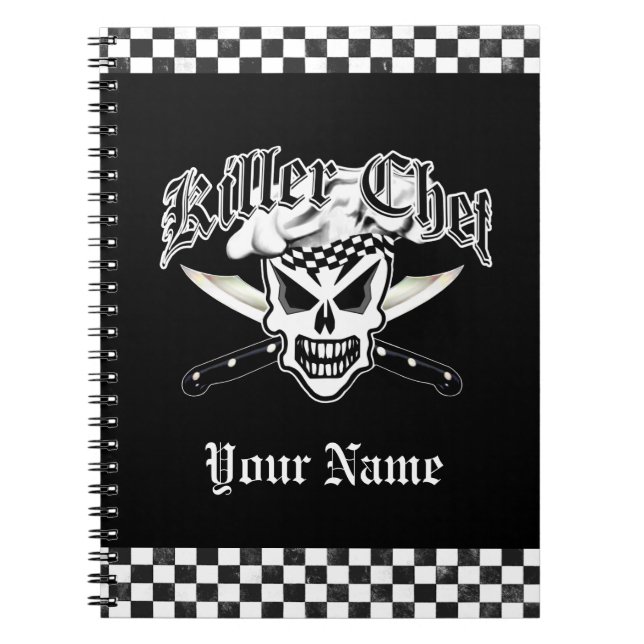 Kockskalle och korsade kockknivar 2 anteckningsbok (Framsidan)