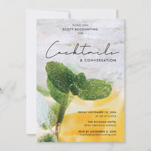 Kocksvansar och konversationer inbjudningar (Framsida)