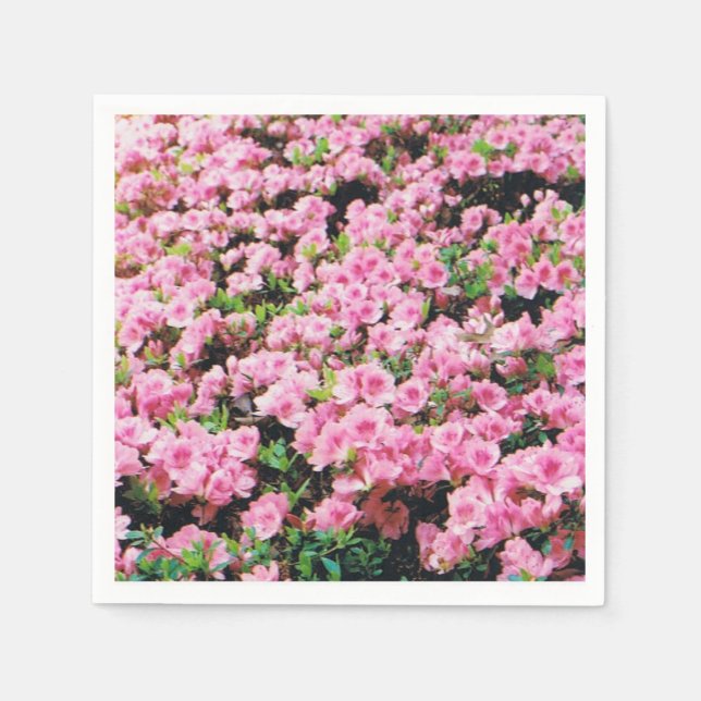 Kocksvansblöjor med Rosa Blommigt Design Pappersservett (Framsidan)