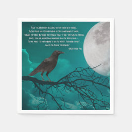 Kocksvanskålar i Grönt med Poe Dikt Pappersservett