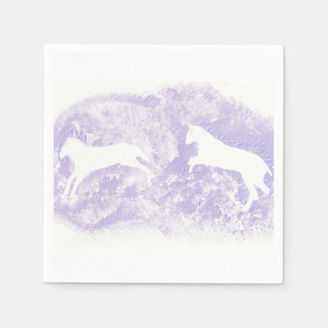 Kocksvansservetter med hästdesign pappersservett (Framsidan)