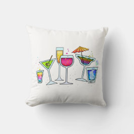 KOCKTAIL GLASSES THROW ELLER LUMBAR PILLOW KUDDE