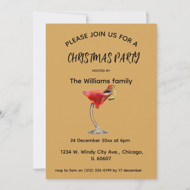 Kocktail-inbjudan Inbjudningar (Framsida)
