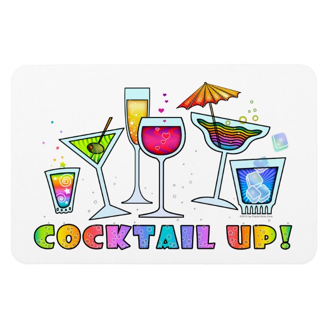 KOCKTAIL UP GLASSES FLEXIBLE MAGNET (Horisontell)
