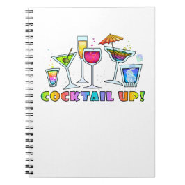 KOCKTAIL UP GLASSES NOTEBOOK ANTECKNINGSBOK MED SPIRAL