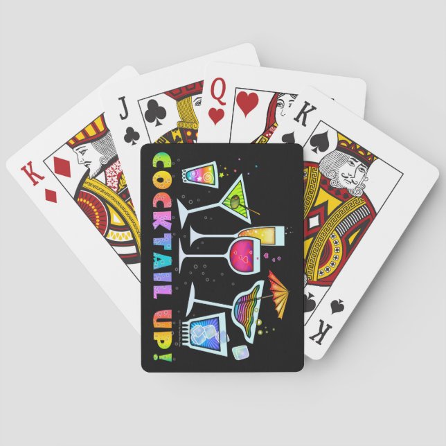 KOCKTAIL UP GLASSES PLAYCDS DECK SPEL KORT (Baksidan)