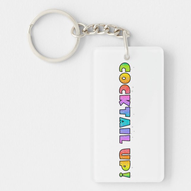 KOCKTAIL UPP! ACRYLIC KEYCHAIN NYCKELRING (Framsidan)