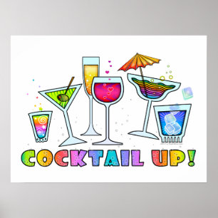 KOCKTAIL UPP! POSTER och utskrifter av COCKTAIL GL