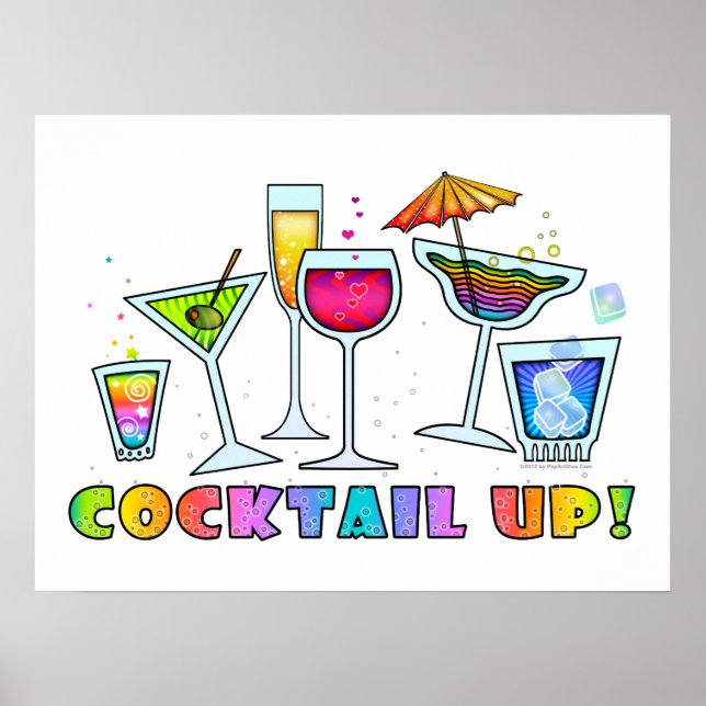 KOCKTAIL UPP! POSTER och utskrifter av COCKTAIL GL (Framsidan)