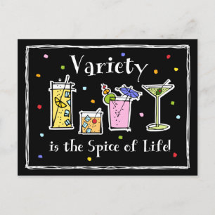 Kocktail-variantreceptkort Vykort
