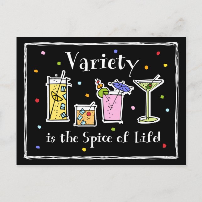 Kocktail-variantreceptkort Vykort (Framsida)