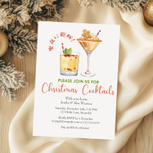 Kocktails jul Party Gingertea Watercolor