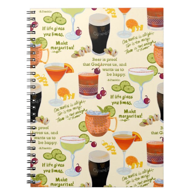 Kocktails och konversation anteckningsbok (Framsidan)