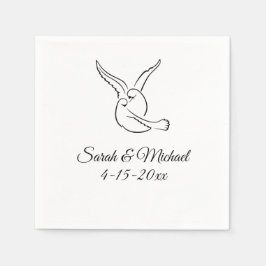 Kocktailservetter för älskande fåglar pappersservett