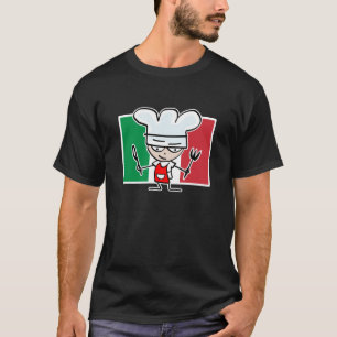 Kocktshirt med italiensk flagga och den kalla tee