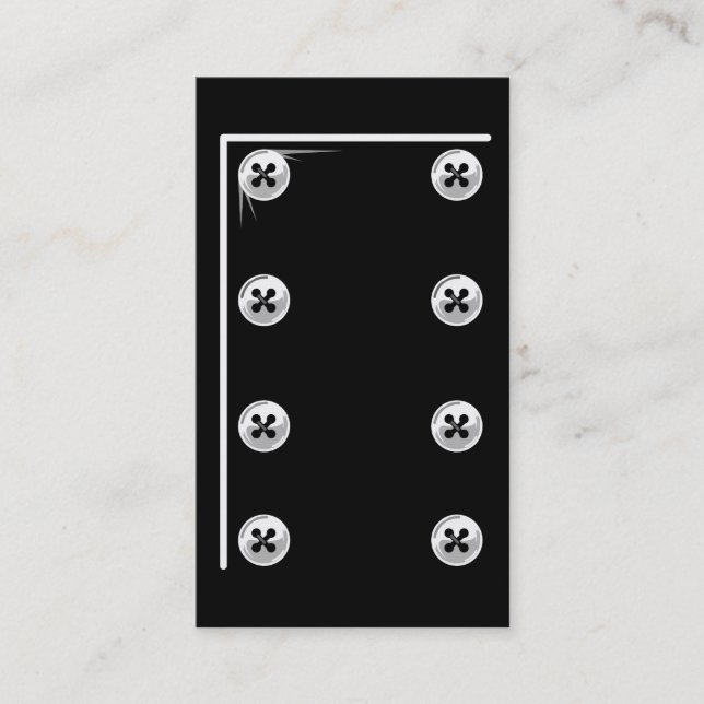 Kockvit knäppas visitkorten visitkort (Framsida)