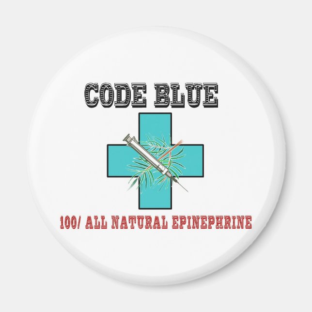 Kod Blue 100% All Natural Epinephrine Magnet (Framsidan)