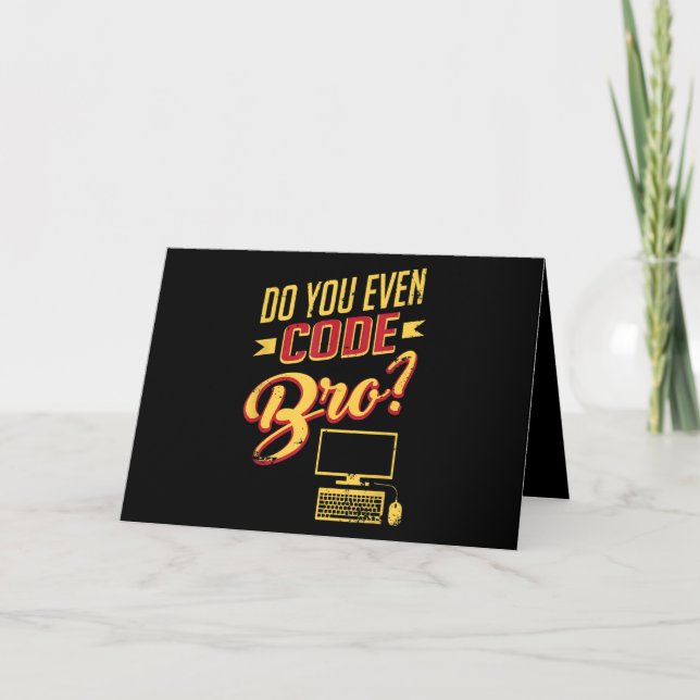 Kod Bro Funny Software Ingenjör Kort (Framsida)