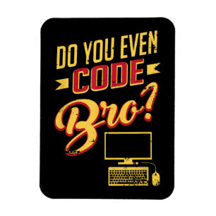 Kod Bro Funny Software Ingenjör Magnet