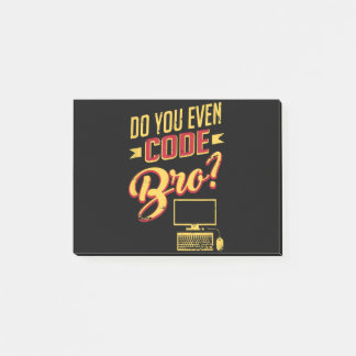 Kod Bro Funny Software Ingenjör Post-it Block