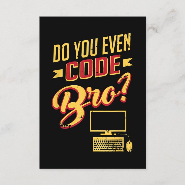 Kod Bro Funny Software Ingenjör Tilläggskort (Framsida)