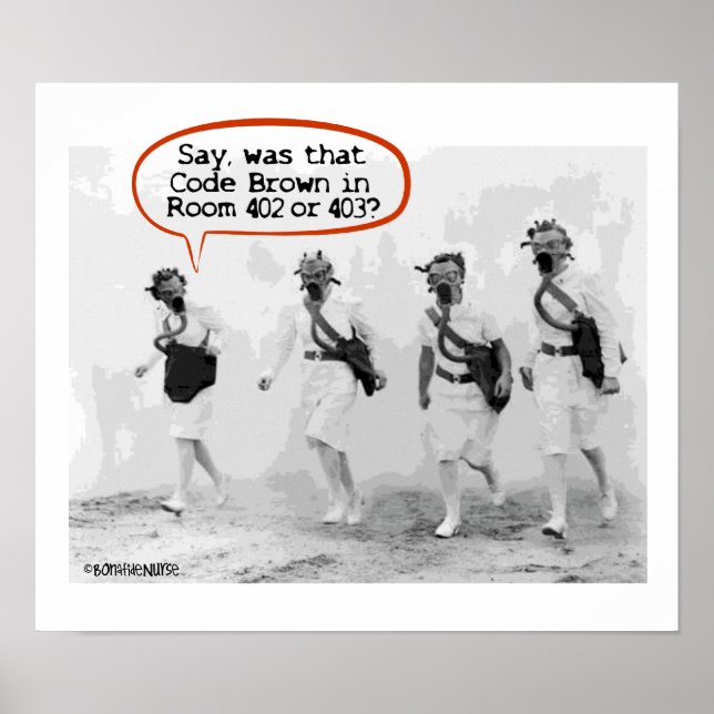 Kod Brown för sjuksköterskor Poster (Framsidan)