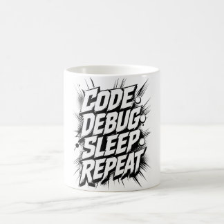 Kod Felsök Sömn Upprepa | Programmerare Kodning Kaffemugg