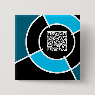 Kod för aqua bullseye QR Knapp