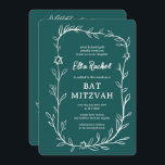Kod för Bat mitzvah ANPASSNINGSBAR QR för ömtålig  Inbjudningar<br><div class="desc">Perfekt-kort för att tillkännage ett bat mitzvah, pub mitzvah eller annat judiskt firande! Hand plockade delikata löv-trimma konst åt dig! FULLT ANPASSADE! Klicka på "Anpassa" ovan om du vill redigera texten. Klicka på "Redigera med Design verktyg" för att justera typsnitt, färg och placeringar och lägga till länken till QR-koden på...</div>