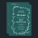 Kod för Bat mitzvah ANPASSNINGSBAR QR för ömtålig  Inbjudningar<br><div class="desc">Perfekt-kort för att tillkännage ett bat mitzvah, pub mitzvah eller annat judiskt firande! Hand plockade delikata löv-trimma konst åt dig! FULLT ANPASSADE! Klicka på "Anpassa" ovan om du vill redigera texten. Klicka på "Redigera med Design verktyg" för att justera typsnitt, färg och placeringar och lägga till länken till QR-koden på...</div>